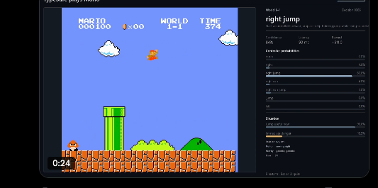 A Mario game controlled by Jev decisions
